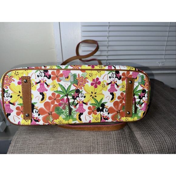 Dooney Bourke Disney Aulani Minnie Mouse Paradise Tropical Floral Large Tote Bag - Picture 10 of 12
